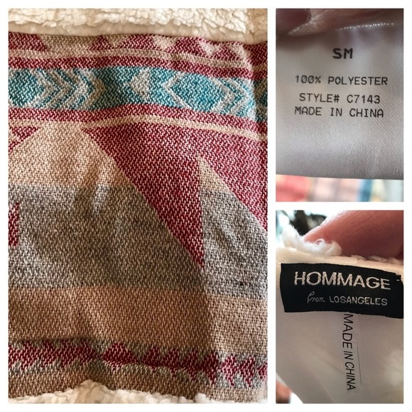 Hommage Trix Teddy Bear faux fur boho poncho - Picture 8 of 8